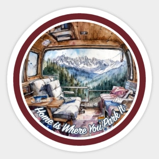 Van Life Home Is Where You Park It Sticker